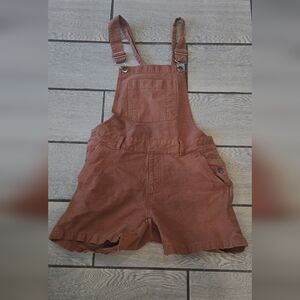 Bridge &‎ Burn Brown Cotton Overall Shorts Women’s Size M